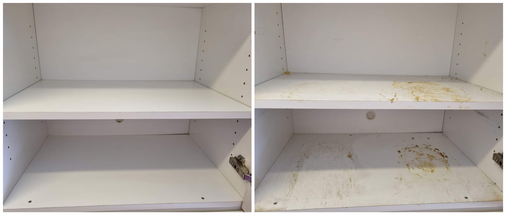 Pulizia armadi interni della cucina